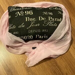 French throw pillow & scarf bundle